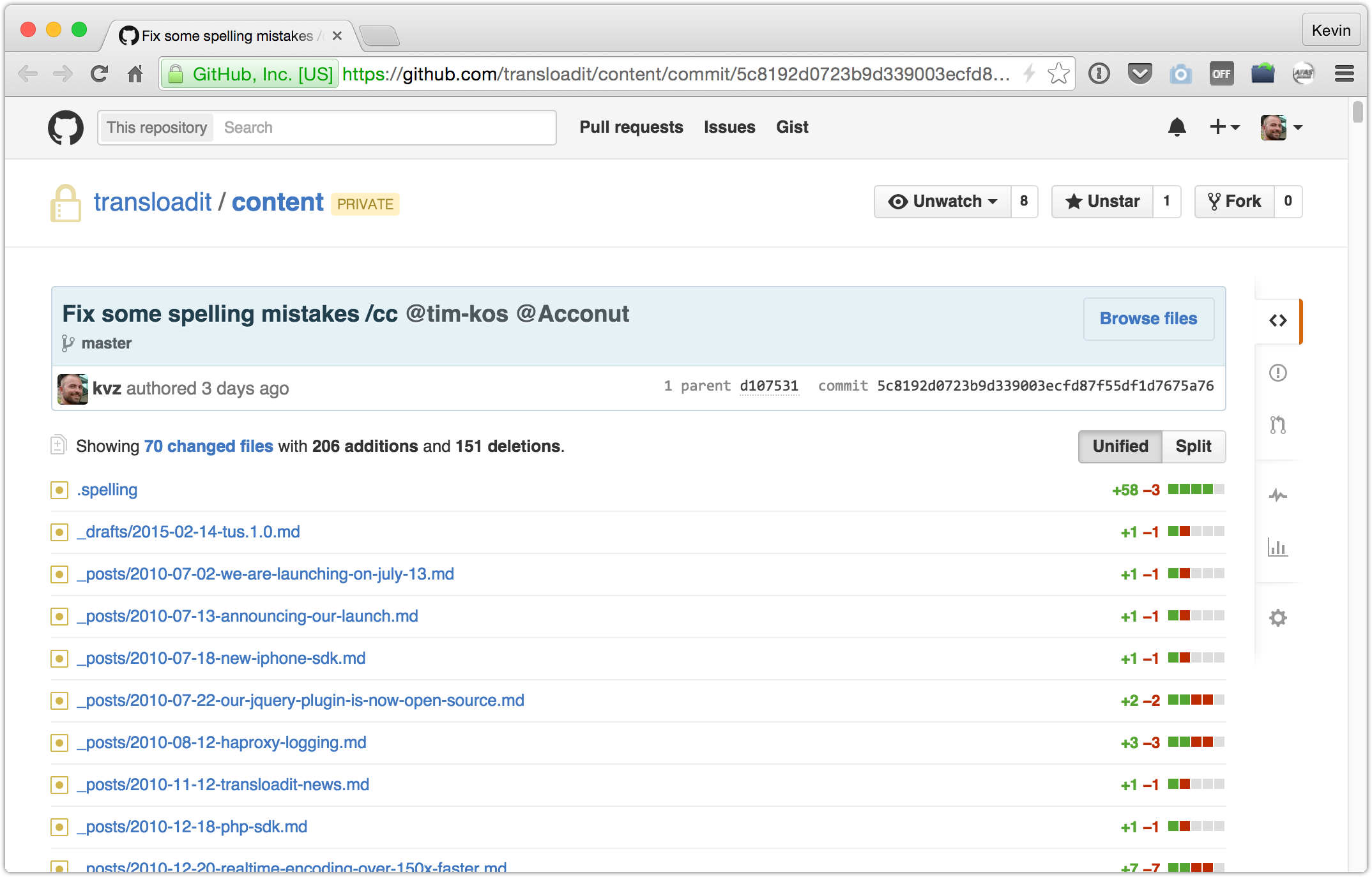Screenshot: GitHub