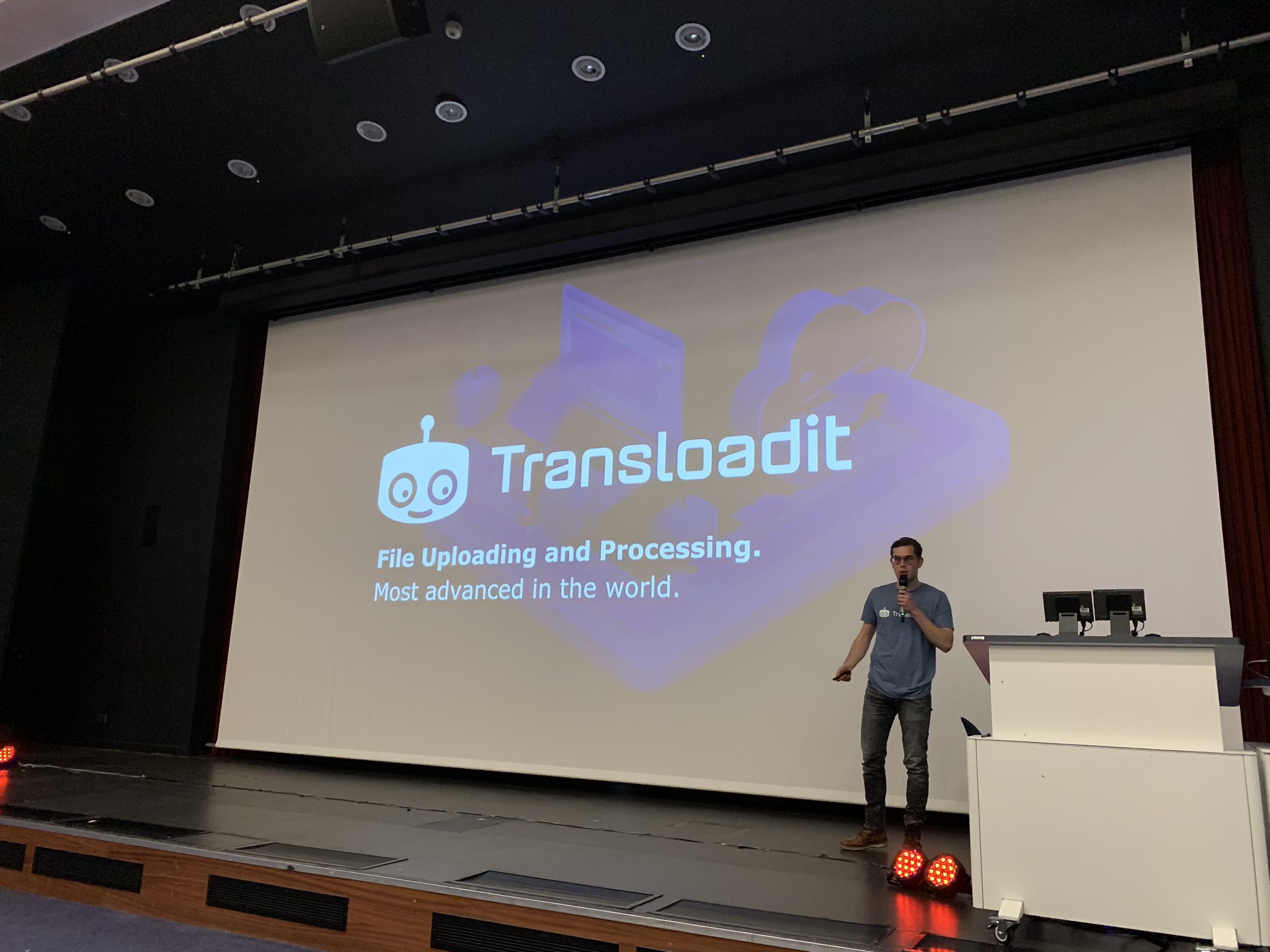 Marius presenting at the opening ceremony