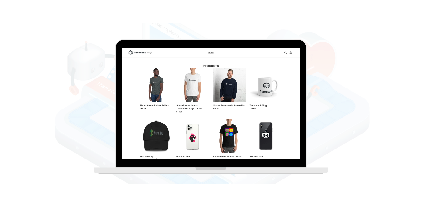 Transloadit shop preview