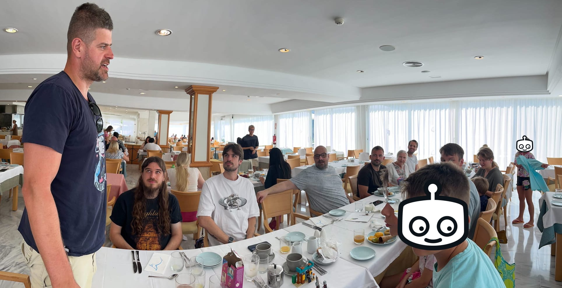 Breakfast buffet at the hotel