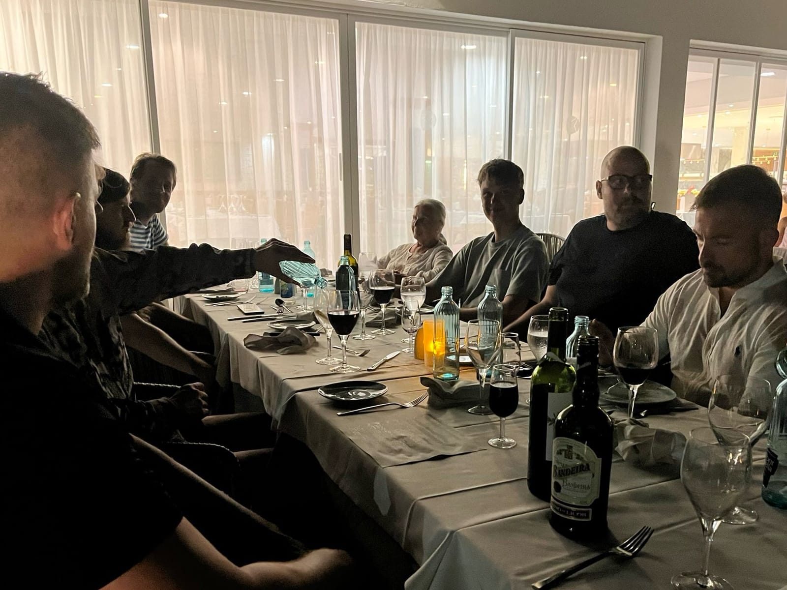 Evening dinner with the team