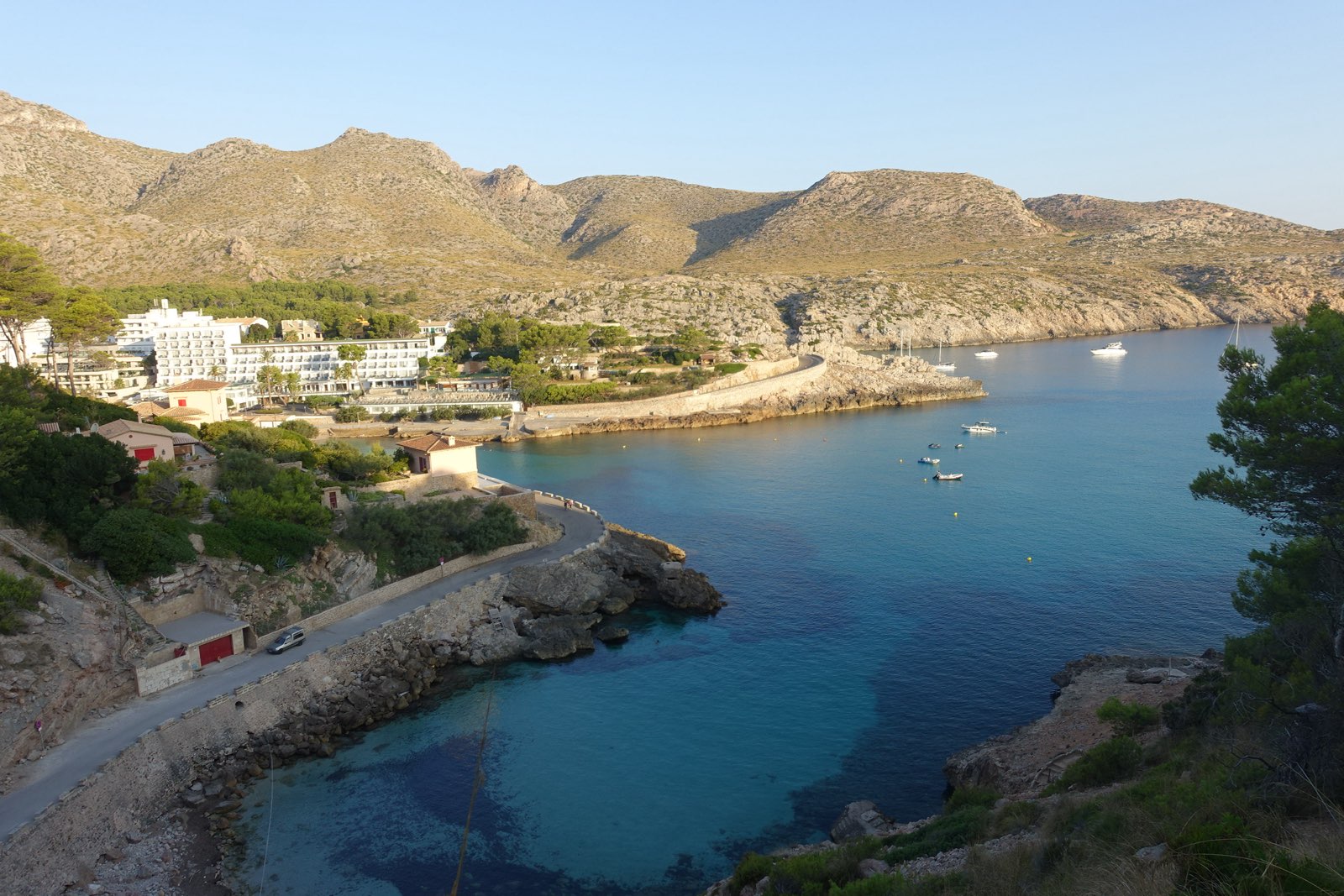 A view of our hotel beside the bay