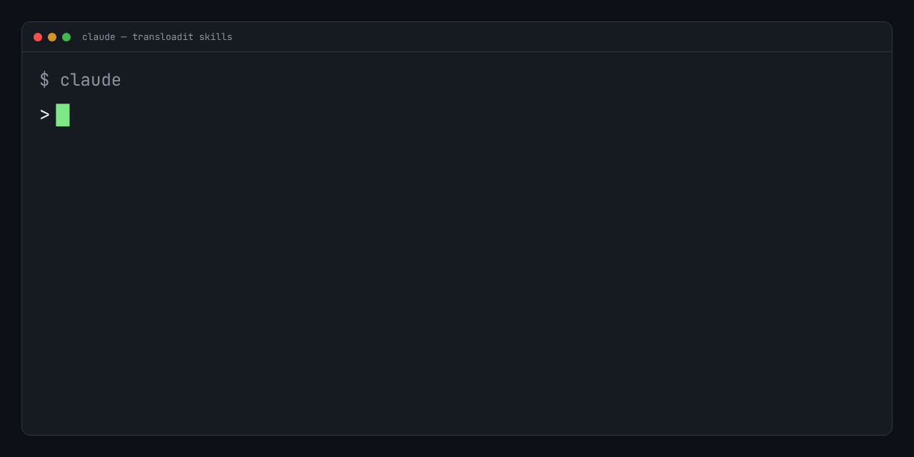 Demo: encoding videos to HLS adaptive streaming through Transloadit Agent Skills in Claude