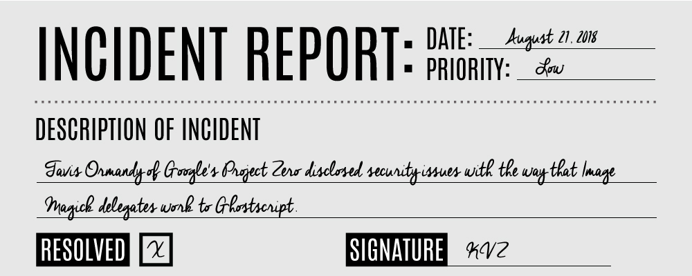 Ghostscript Security Incident