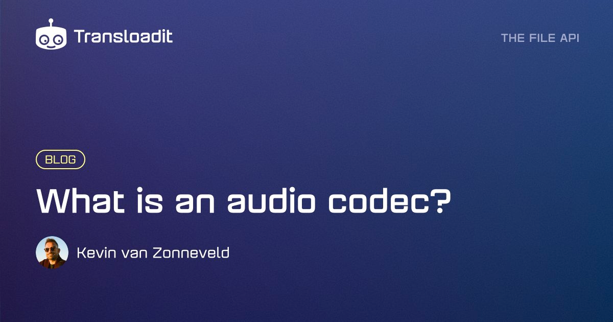 What is an audio codec?